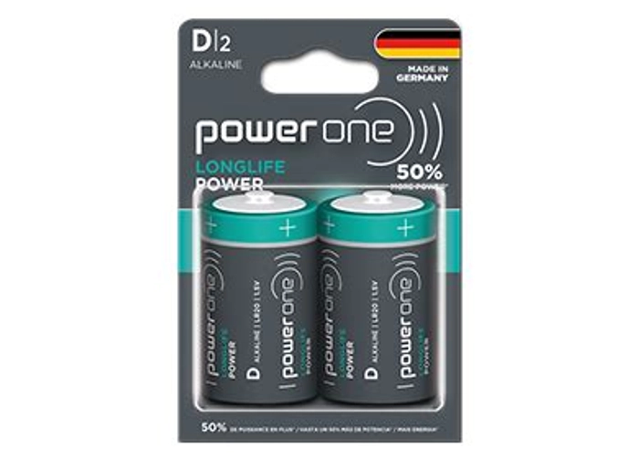 Powerone Longlife Power D/2 Alkaline Batteries (Varta)