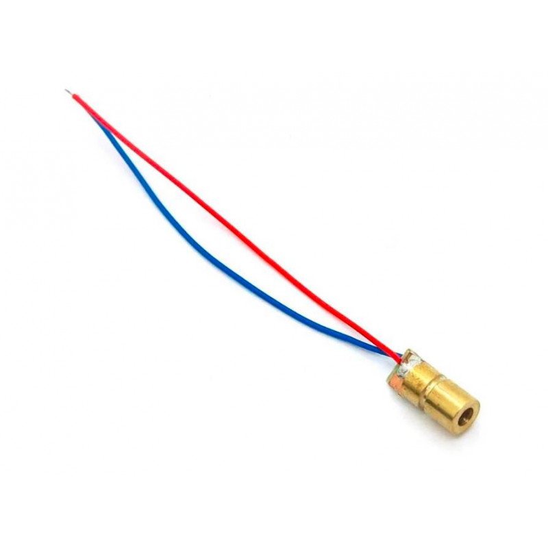 Laser Diode - Red - 650nm - (3V to 5V) - 6mm - 5mW - TEKTOWN
