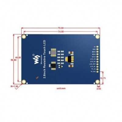 Waveshare 2.8 Inch Resistive Touch LCD Display