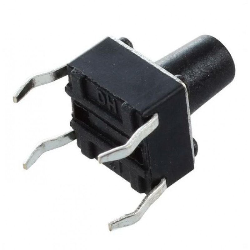 6x6x7mm Tactile 4 Pin Push Button Switch - 5 Pieces Pack