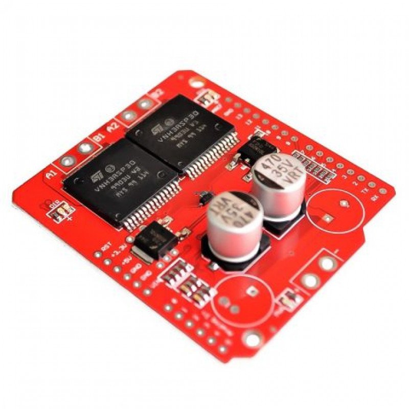 Motor Driver Shield Red Color VNH3ASP30 Dual Monster DC Motor Driver Shield 2x14A (Peak 30A) - TEKTOWN