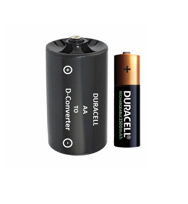 Duracell D Size Ni-Mh Rechargeable Battery (AA to D Size Converter 2500mah)