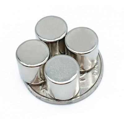 Aimants Néodymium N42SH - 6mm X 6mm - Force 1.4kg - Lot De 20 Pièces - Neuf Emballé