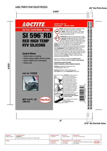 Loctite SI 596 300 ml Gasketing Compound Silicone Sealant