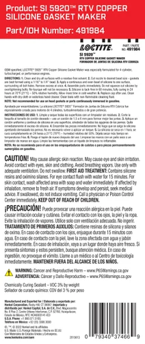 Loctite SI 5920 Gasketing Adhesive