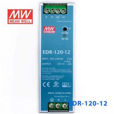 EDR-120-12 Mean well SMPS - 12V 10A 120W Din Rail Metal Power Supply