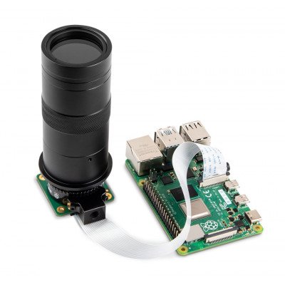 100X Industrial Microscope Lens for Raspberry Pi HQ Camera – C/CS-Mount Compatible