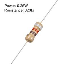 820 ohm 1/4 Watt Resistor - Pack of 10
