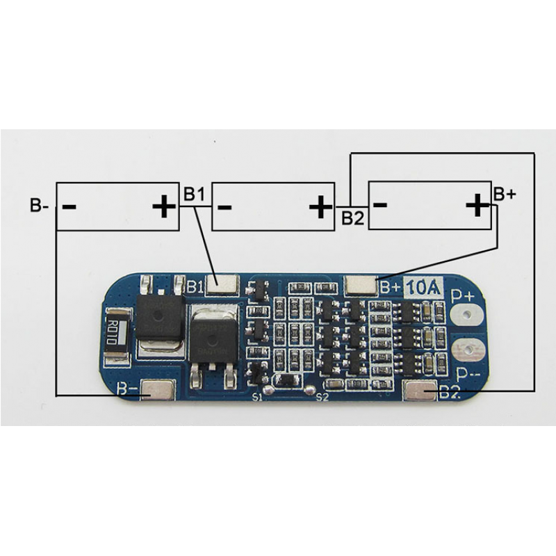 3S 10A 12V 18650 Lithium Battery Charger Board Protection Module - TEKTOWN