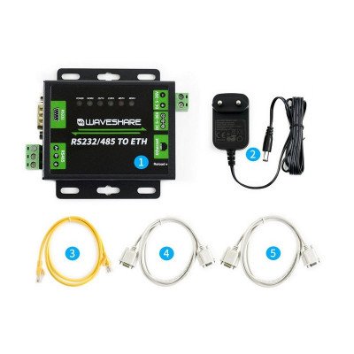 Waveshare Industrial RS232/RS485 to Ethernet Converter (EU) - TEKTOWN