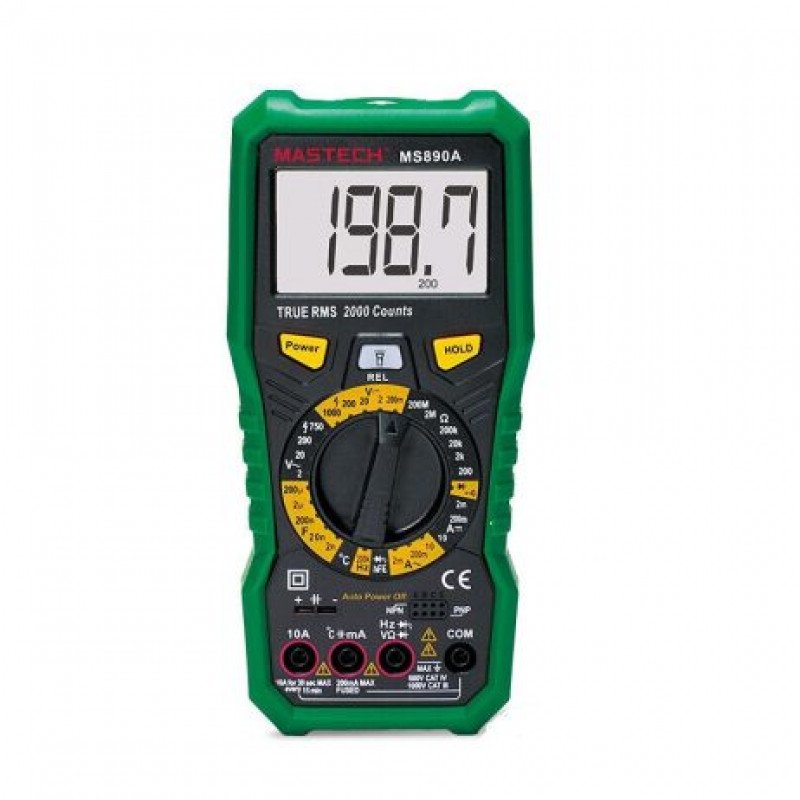 Mastech MS890A- 2000 Counts True RMS Digital Multimeter - TEKTOWN